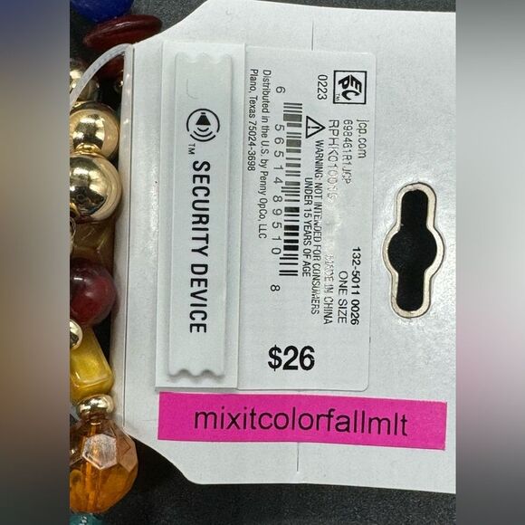 MIXIT Set of 3 Stretch Beaded Bracelet - Picture 5 of 5